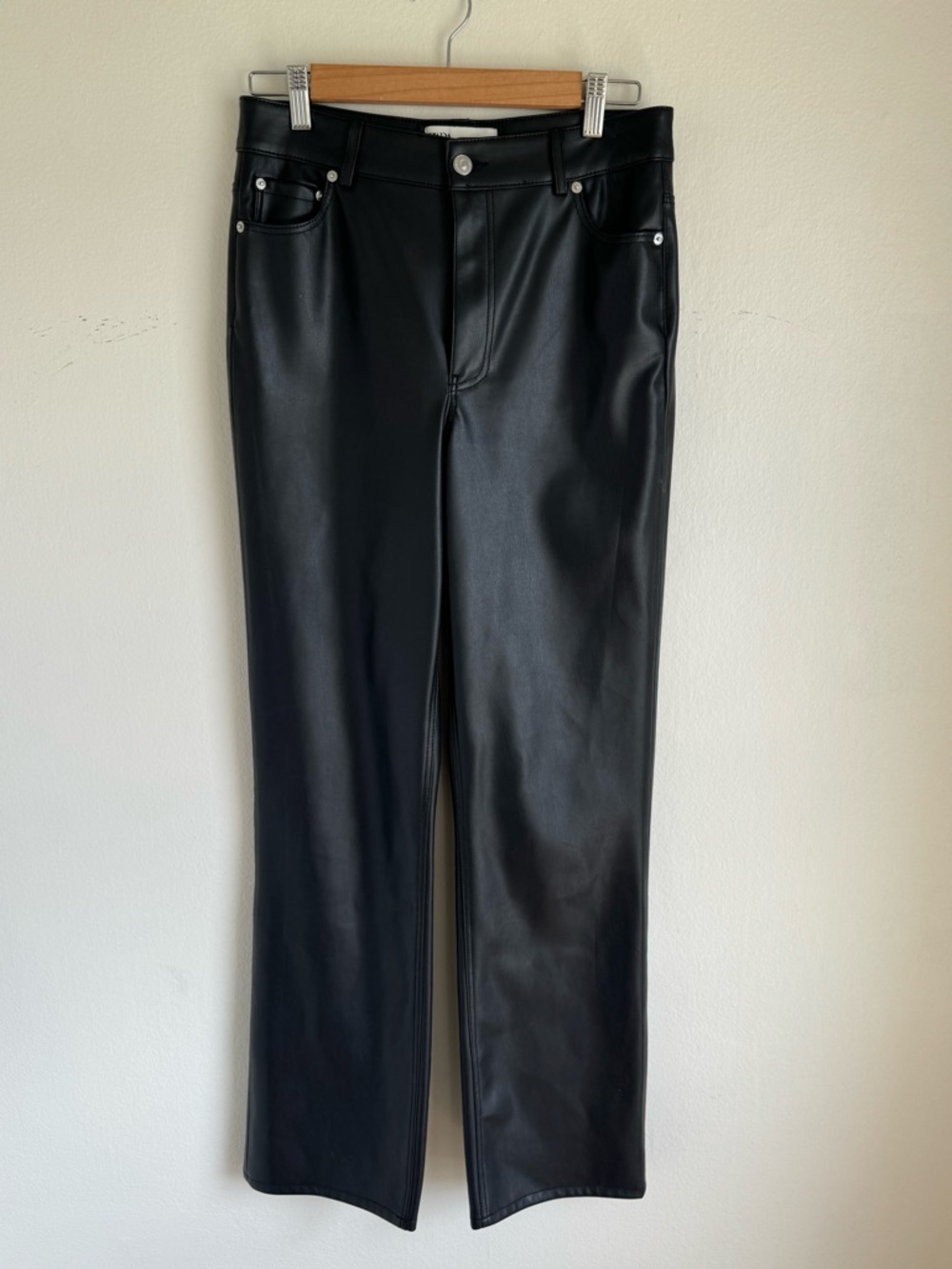 Zara black faux leather pants